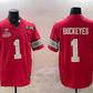 O.State Buckeyes #1 Buckeyes Red 2025 CFP Final With National Champions Patch F.U.S.E. Vapor Limited Stitched Football American College Jerseys