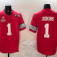 O.State Buckeyes #1 Quinshon Judkins Red 2025 CFP Final With National Champions Patch F.U.S.E. Vapor Limited Stitched Football American College Jerseys