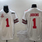 O.State Buckeyes #1 Quinshon Judkins White 2025 CFP Final With National Champions Patch F.U.S.E. Vapor Limited Stitched Football American College Jerseys