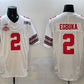 O.State Buckeyes #2 Emeka Egbuka White 2025 CFP Final With National Champions Patch F.U.S.E. Vapor Limited Stitched Football American College Jerseys