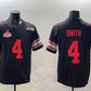 O.State Buckeyes #4 Jeremiah Smith Black 2025 CFP Final With National Champions Patch F.U.S.E. Vapor Limited Stitched Football American College Jerseys