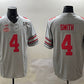 O.State Buckeyes #4 Jeremiah Smith Grey 2025 CFP Final With National Champions Patch F.U.S.E. Vapor Limited Stitched Football Football American College Jerseys