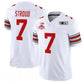 O.State Buckeyes #7 C.J. Stroud White 2025 CFP Final With National Champions Patch F.U.S.E. Vapor Limited Stitched Football American College Jerseys
