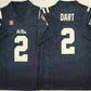 O.Miss Rebels #2 Jaxson Dart Navy Blue 2025 FUSE College Football American College Jerseys