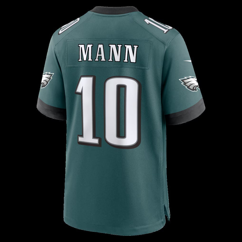P.Eagles #10 Braden Mann Midnight Green Team Game Stitched Football American Jersey