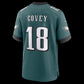 P.Eagles #18 Britain Covey Midnight Green Team Game Stitched Football American Jersey
