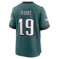 P.Eagles #19 Elijah Moore Midnight Green Team Game Football Jersey