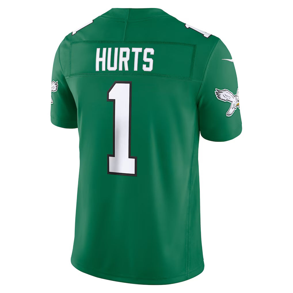 P.Eagles #1 Jalen Hurts Kelly Green Alternate Vapor F.U.S.E. Stitched Limited Football Jersey