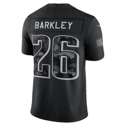 P.Eagles #26 Saquon Barkley Black 2026 Salute to Service Stitched Limited Football Jersey