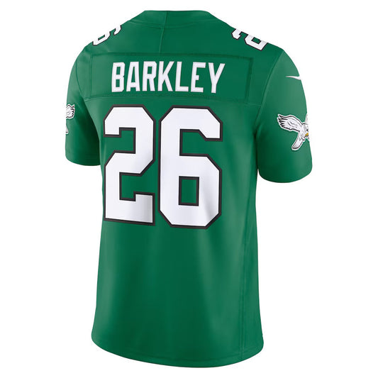 P.Eagles #26 Saquon Barkley Kelly Green Alternate Vapor F.U.S.E. Stitched Limited Football Jersey