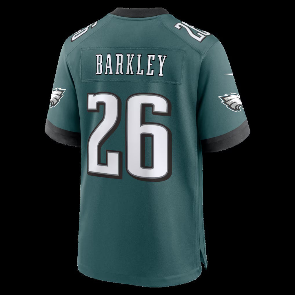 P.Eagles #26 Saquon Barkley Midnight Green Team Game Stitched Football American Jersey