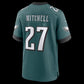 P.Eagles #27 Quinyon Mitchell Midnight Green Team Game Stitched Football American Jersey
