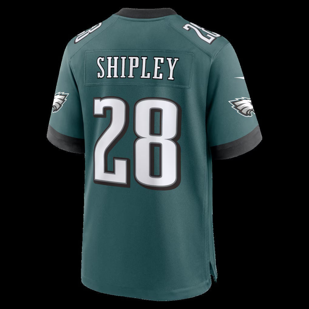 P.Eagles #28 Will Shipley Midnight Green Team Game Stitched Football American Jersey