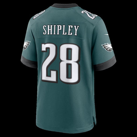 P.Eagles #28 Will Shipley Midnight Green Team Game Stitched Football American Jersey