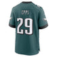 P.Eagles #29 Marcus Epps Midnight Green Team Game Football Jersey