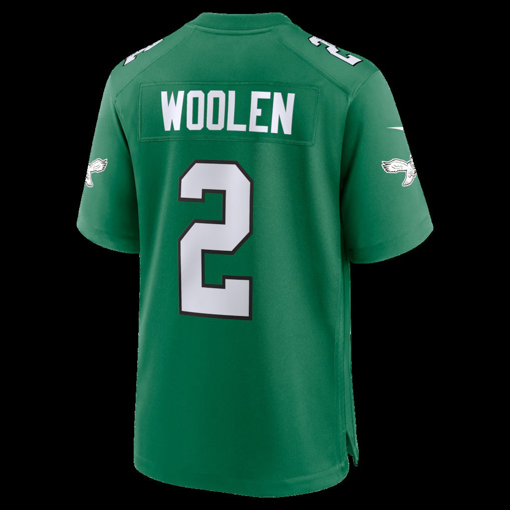 P.Eagles #2 Tariq Woolen Kelly Green Alternate Game Stitched American Football Jerseys