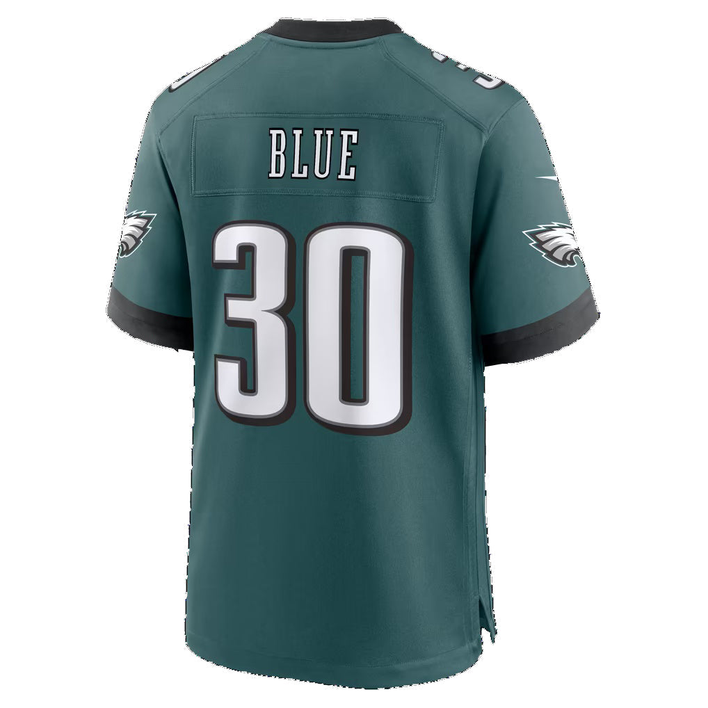 P.Eagles #30 Jaydon Blue Midnight Green Team Game Football Jersey