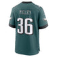 P.Eagles #36 Maximus Pulley Midnight Green Team Game Football Jersey