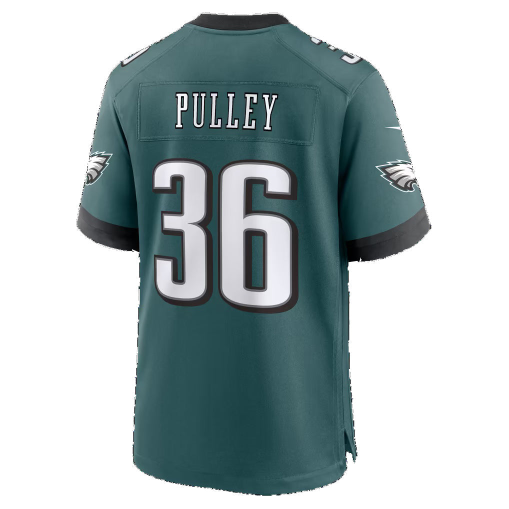 P.Eagles #36 Maximus Pulley Midnight Green Team Game Football Jersey