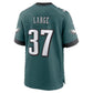 P.Eagles #37 Tucker Large Midnight Green Team Game Football Jersey