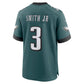 P.Eagles #3 Nolan Smith Jr. Midnight Green Team Game Stitched Football American Jersey