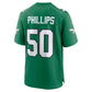 P.Eagles #50 Jaelan Phillips Kelly Green Alternate 2 Game Stitched American Football Jerseys