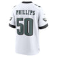 P.Eagles #50 Jaelan Phillips White Game Stitched American Football Jerseys