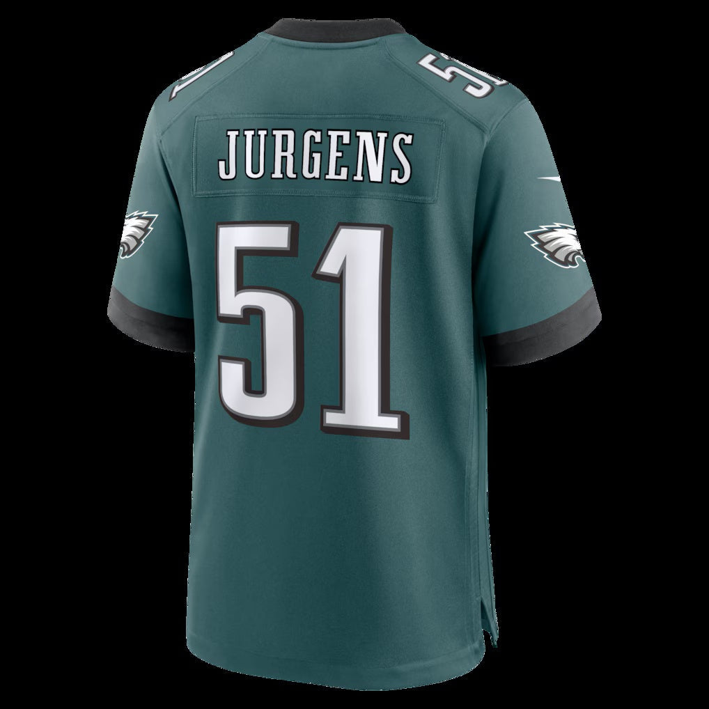 P.Eagles #51 Cam Jurgens Midnight Green Team Game Stitched Football American Jersey