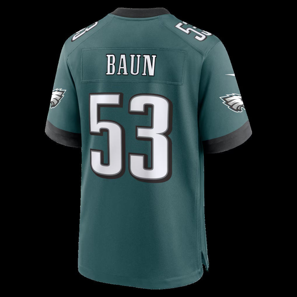 P.Eagles #53 Zack Baun Midnight Green Team Game Stitched Football American Jersey