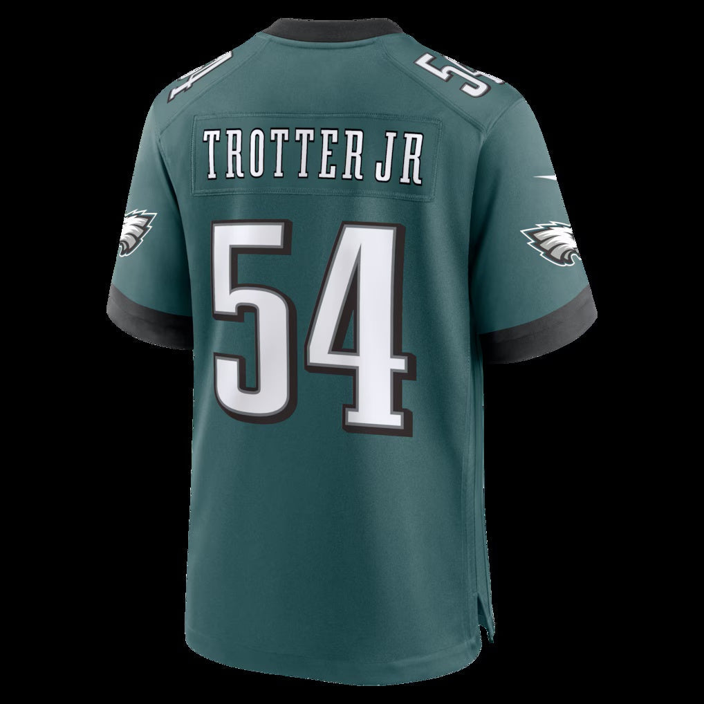 P.Eagles #54 Jeremiah Trotter Jr. Midnight Green Team Game Stitched Football American Jersey