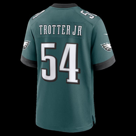 P.Eagles #54 Jeremiah Trotter Jr. Midnight Green Team Game Stitched Football American Jersey