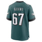 P.Eagles #67 John Ojukwu Midnight Green Team Game Football Jersey
