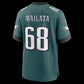 P.Eagles #68 Jordan Mailata Midnight Green Team Game Stitched Football American Jersey