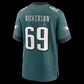 P.Eagles #69 Landon Dickerson Midnight Green Team Game Stitched Football American Jersey