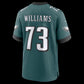 P.Eagles #73 Cameron Williams Midnight Green Team Game Stitched Football American Jersey