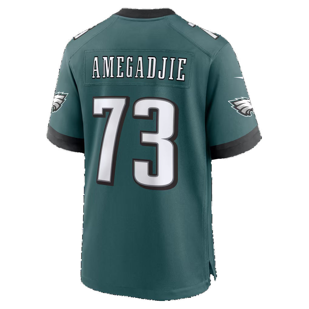 P.Eagles #73 Kiran Amegadjie Midnight Green Team Game Football Jersey