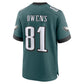 P.Eagles #81 Terrell Owens Midnight Green Team Retired Player Game Stitched American Football Jerseys