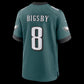 P.Eagles #8 Tank Bigsby Midnight Green Team Game Stitched Football American Jersey