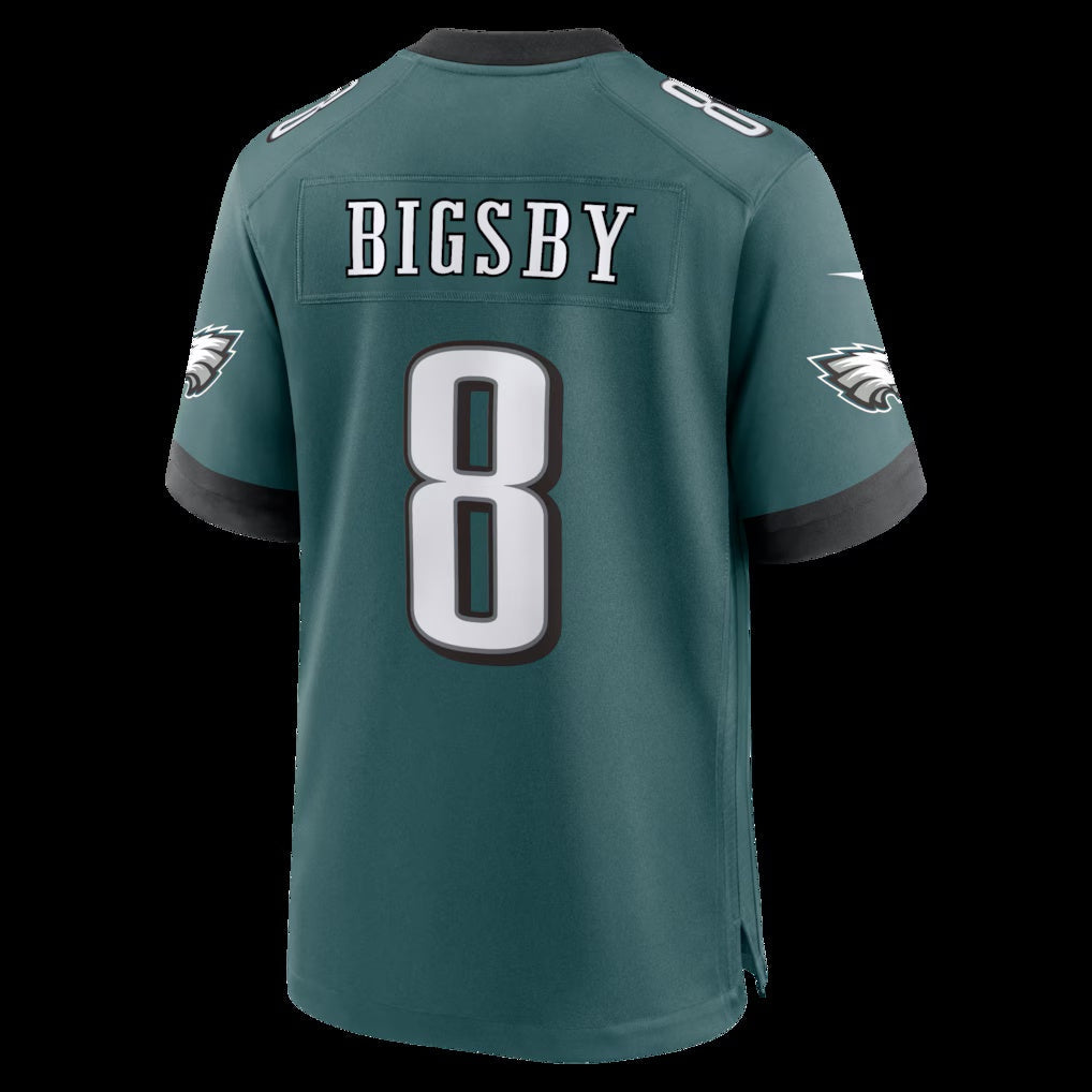 P.Eagles #8 Tank Bigsby Midnight Green Team Game Stitched Football American Jersey