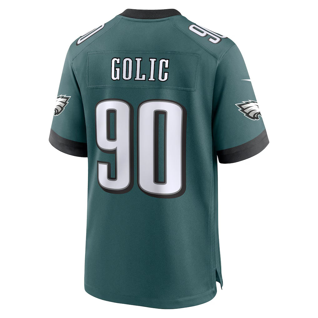 P.Eagles #90 Mike Golic Midnight Green Team Retired Player Game Stitched American Football Jerseys