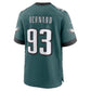 P.Eagles #93 Uar Bernard Midnight Green Team Game Football Jersey