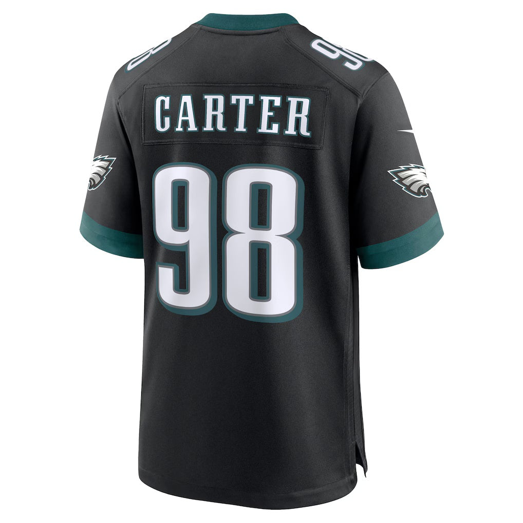 P.Eagles #98 Jalen Carter Black Alternate Game Player Stitched Football American Jersey