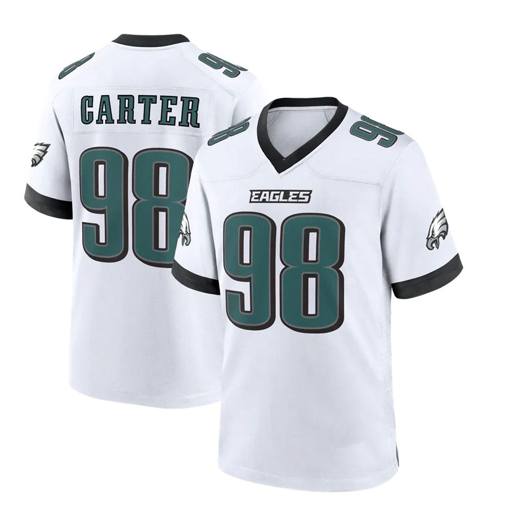 P.Eagles #98 Jalen Carter White Game Stitched American Football Jerseys