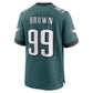 P.Eagles #99 Jerome Brown Midnight Green Team Retired Player Game Stitched American Football Jerseys