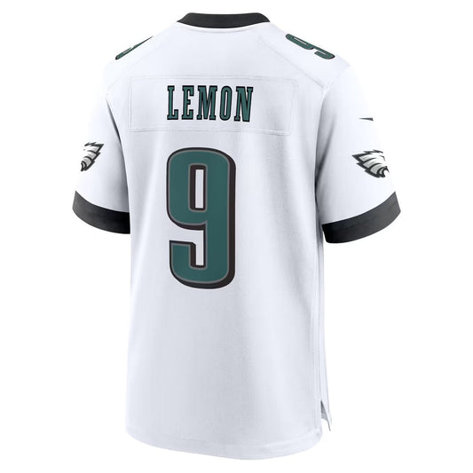 P.Eagles #9 Makai Lemon White Game Football Jersey