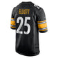 P.Steelers #25 DeShon Elliott Black Game Football Jersey