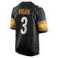 P.Steelers #3 Jaquan Brisker Black Team Game Stitched American Football Jerseys