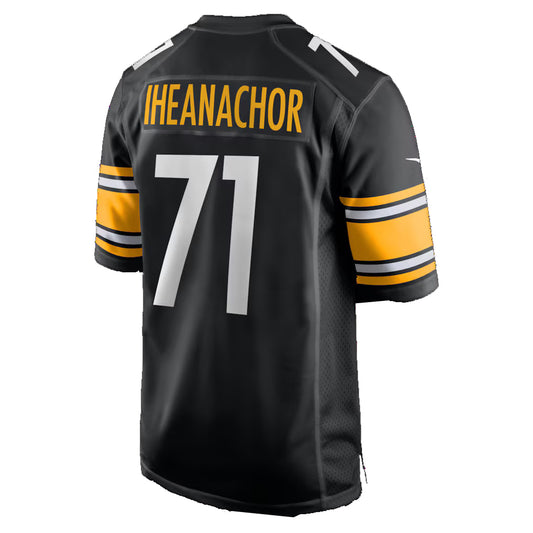 P.Steelers #71 Max Iheanachor Black 2026 Draft First Round Pick No. 21 Team Game Stitched American Football Jerseys