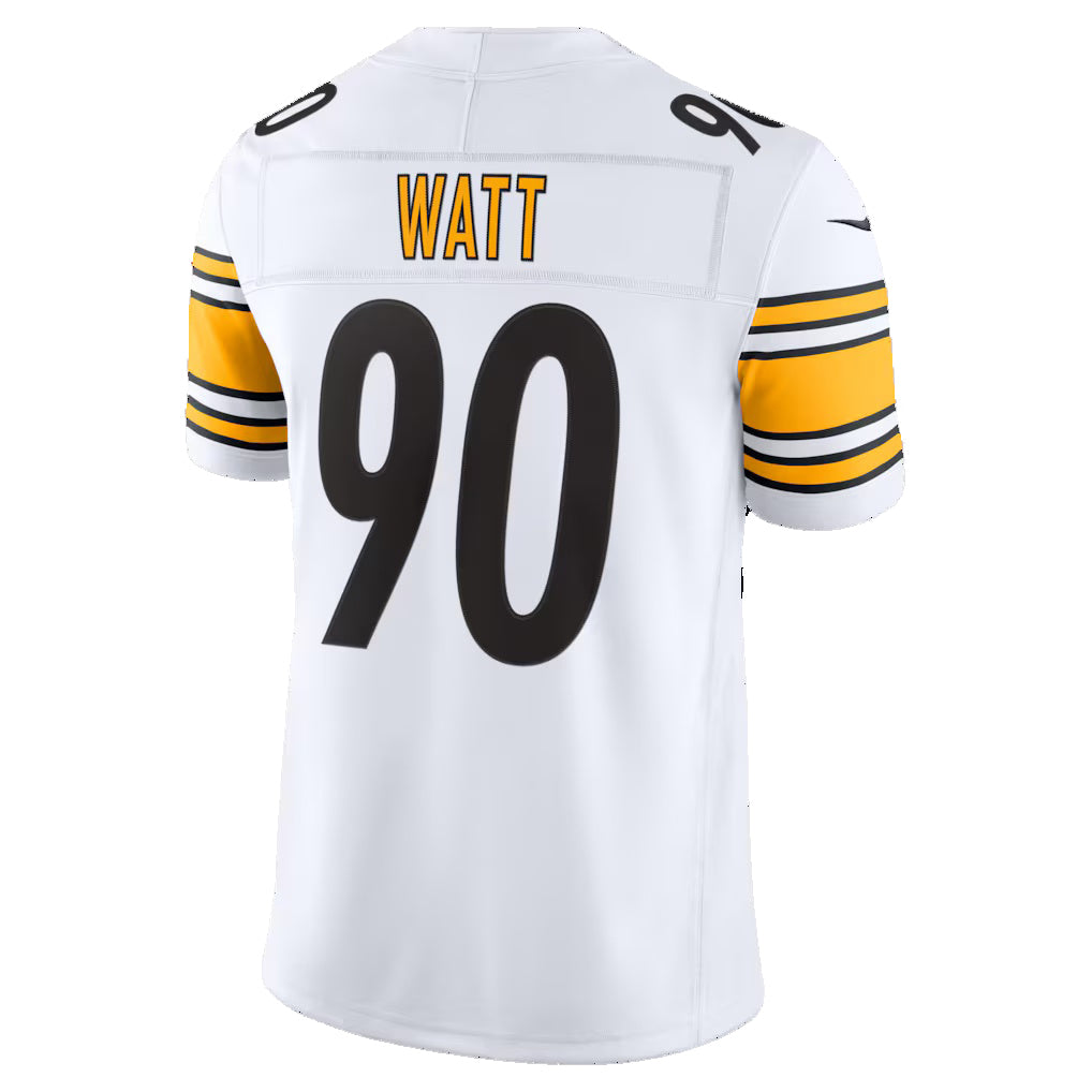 P.Steelers #90 T.J. Watt White Vapor F.U.S.E. Stitched Limited Football Jersey