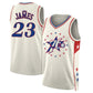 PH.76ers #23 LeBron James Cream Stitched American Basketball Jersey
